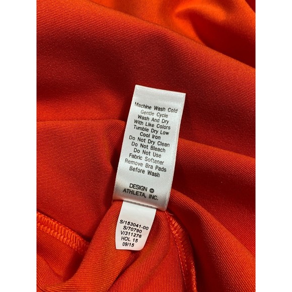 Athleta Women Size S Orange Tank Top With Built in Bra - Picture 8 of 10
